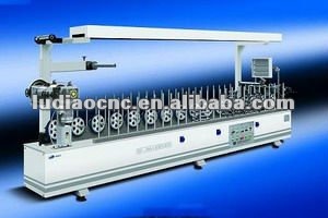 Profile wrapping machine for cold and hot glue