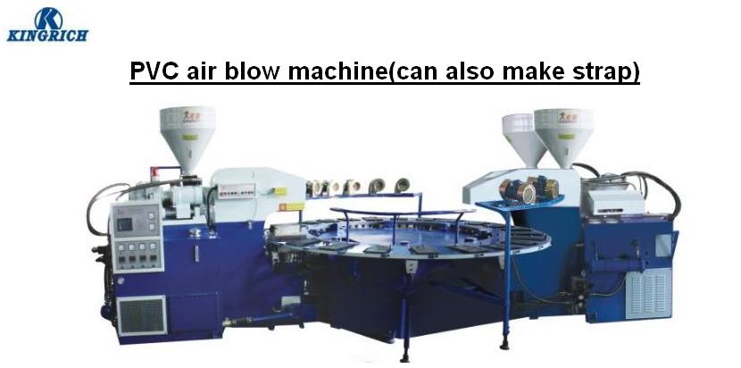 PVC air blowing and strap machine
