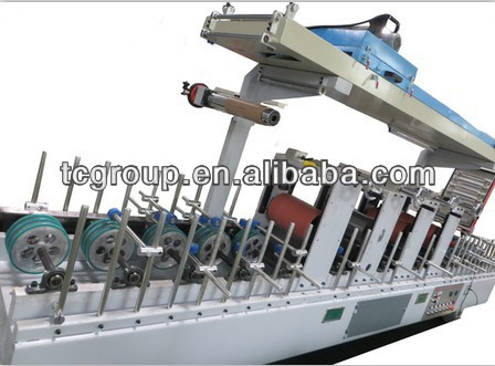 PVC flim/paper on wpc floor wrapping machine