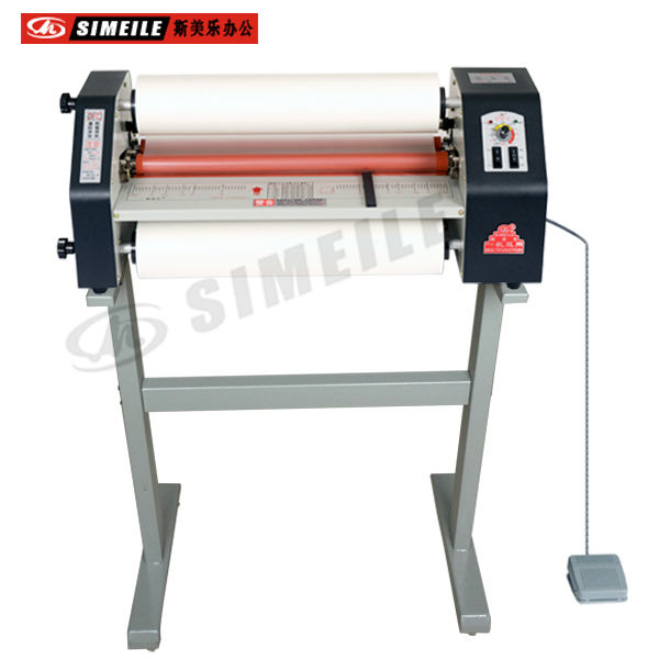 PVC/photo/picture FM-480 laminate machine hot & cold press with stand