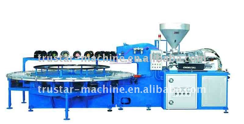 PVC Single Color/Double Color Air Blowing Injection Molding Machinery(sandal, slipper, sport shoes)