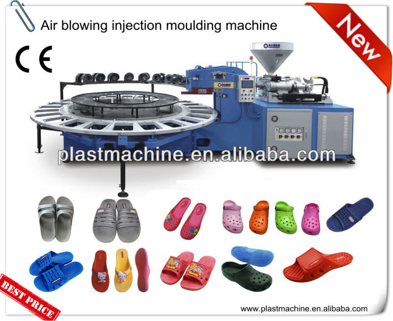 Automatic Two Color Injection Molding Machine for Making Slipper Sandal  Shoe Rain Boots in Plastic PVC