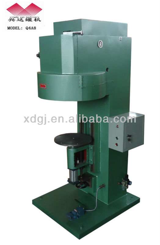 Q4A8 10-20L round tin can capping machine