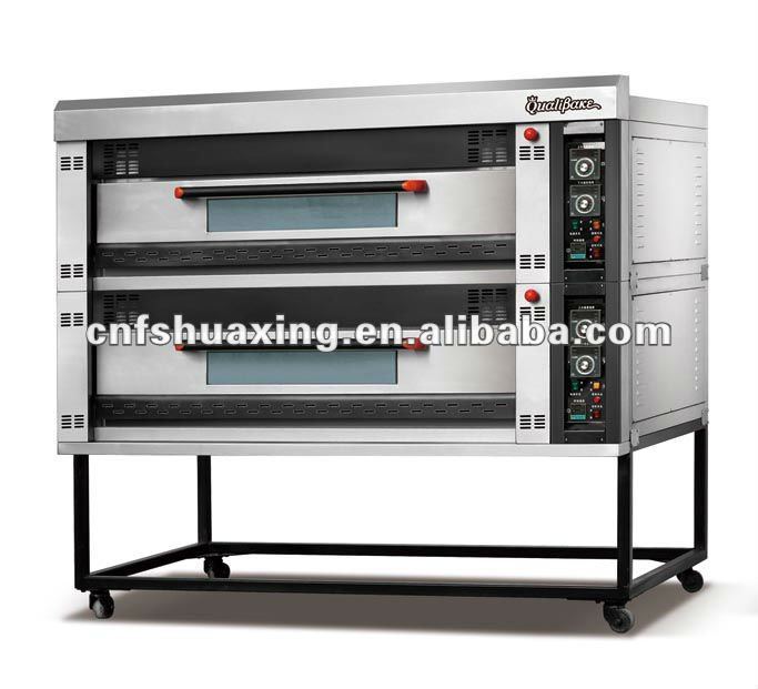 (QD-08D)2012 latest auto electric bread deck gas baking oven machinery