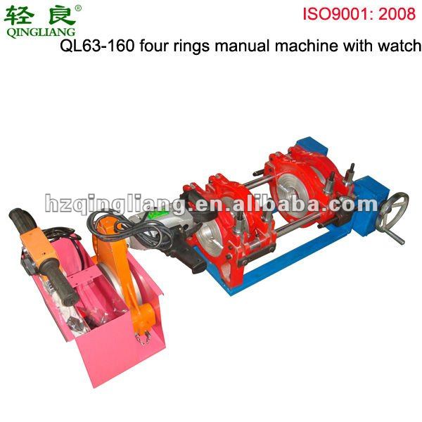 QL63-160 four rings manual plastic pipe welding machine with watch