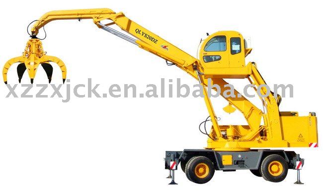 QLYS20DZ Dual-power Hydraulic Wheeled Folded Boom Grabbing Crane