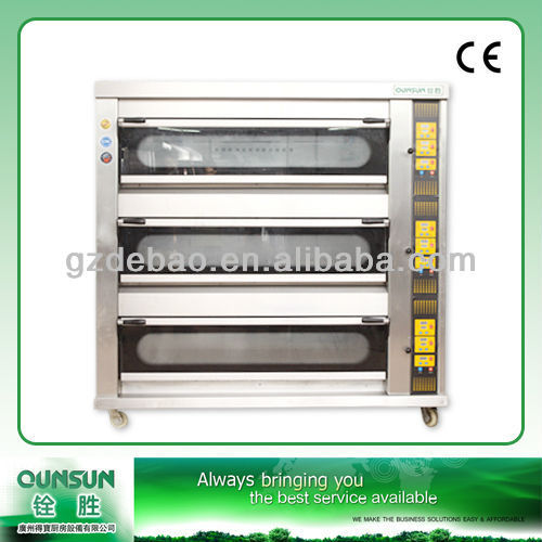 QS-R309 3 Deck 9 Trays Deluxe Gas Baking Oven