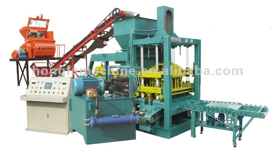 QT4-15B SEMI-AUTOMATIC MULTIFUNCTIONAL CONCRETE BRICK MACHINERY