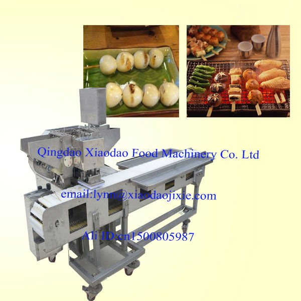 quail egg skewers machine / automatic quail egg and meat skewer machine