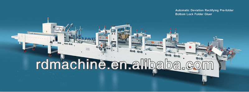 [RD-LC580]Automatic Deviation Rectifying Pre-folder Crash Lock Bottom folder gluer machine