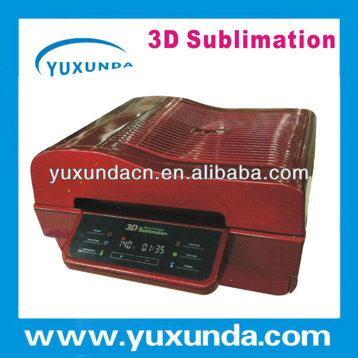 red color 3d vacuum transfer machine for diy printing phone case, mugs, plates, etc