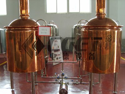 red copper beer equipment for hotel