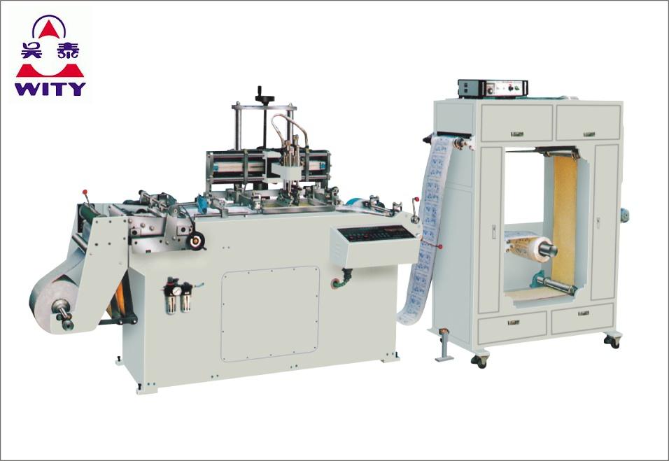 REEL TYPE SILK LABEL SREEN PRINTING MACHINE(roll to roll screen printing)