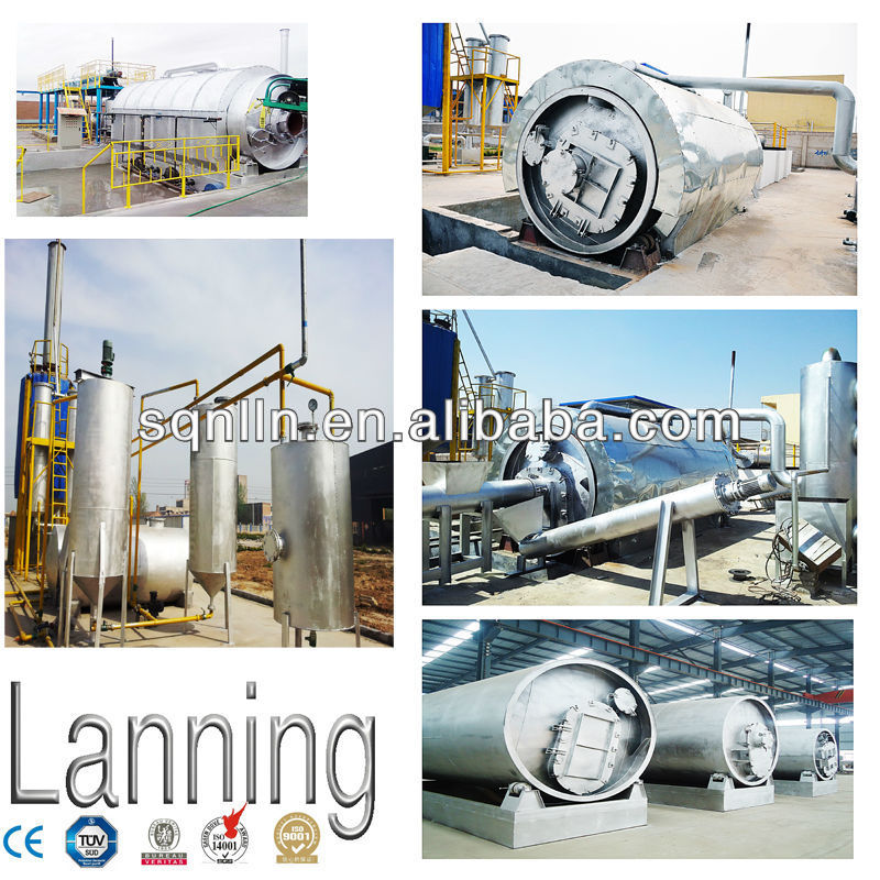 renewable tires/plastic/ rubber/ waste to oil equipment with high oil yield