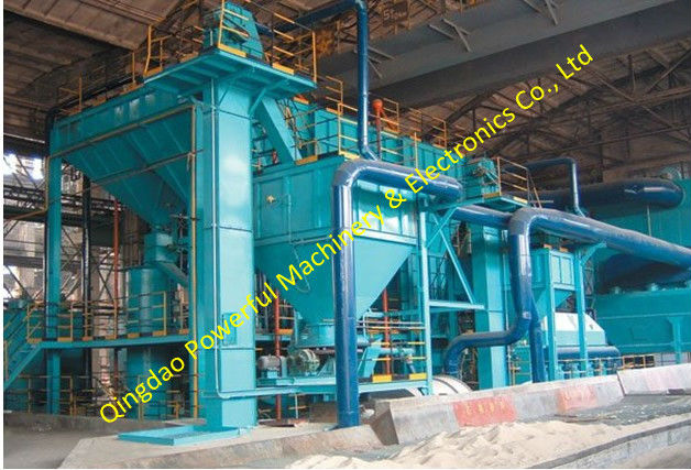Resin sand process molding production line