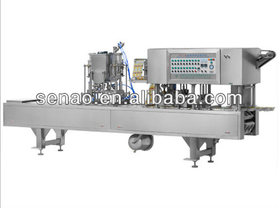 roll film yogurt cup filling sealing machine