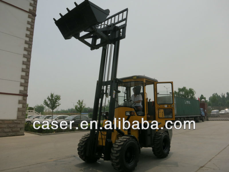 Rough Terrain Forklift with BUCKET with CE, 2800KG