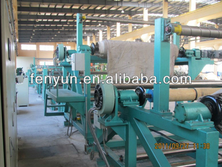 Rubber conveyer belt forming machine production line
