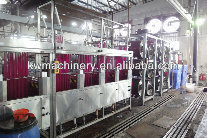 Satin ribbons continuous dyeing machine