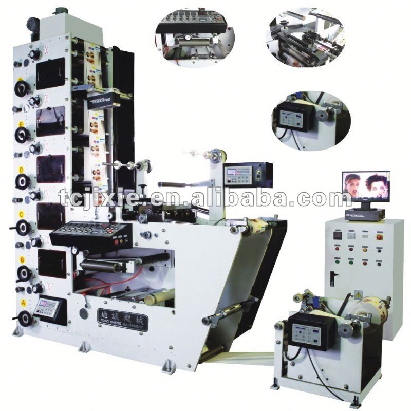 SB320/470/650/850 label flexo printing machine with one slitting station