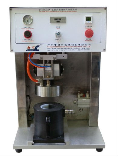 SC-ZKXG10B manual glass jar vacuum cap sealing machine