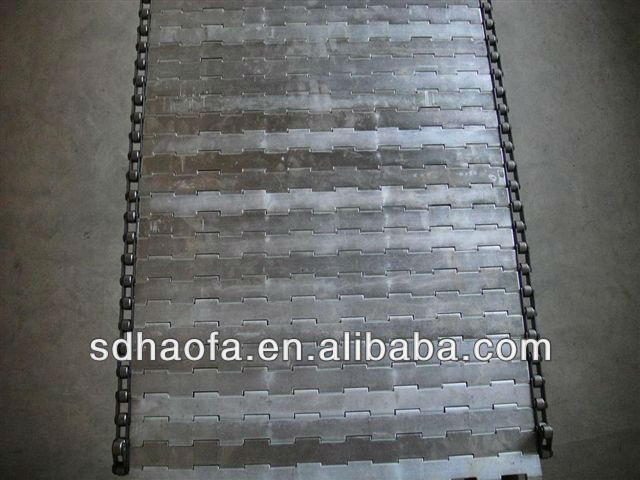 scraping conveyor belt mesh/stainless steel flat conveyor mesh/Chain plate conveyor