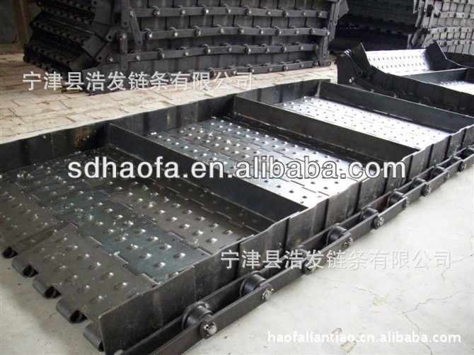 scraping conveyor belt mesh/stainless steel flat conveyor mesh/Chain plate conveyor