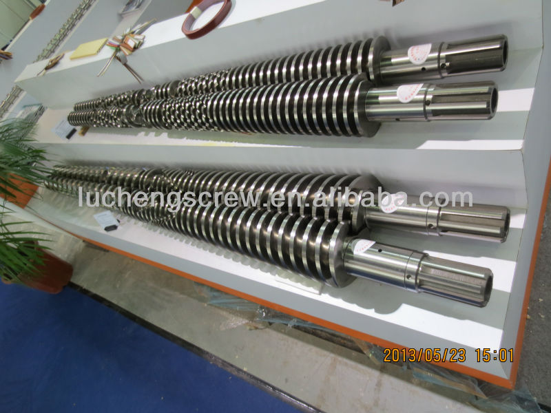 screw barrel design/PP,PE,PVC,PET,ABS,PPR for SJS plastic extruder machine conical twin screw and barrel