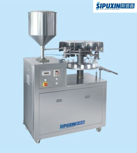 semi-automatic aluminum pipe filling-sealing machine for paste liquid