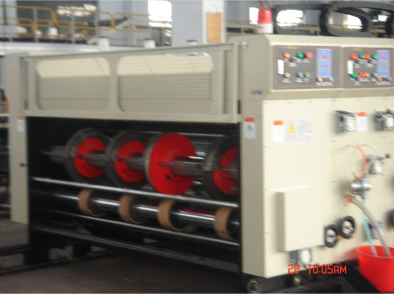 Semi automatic printing slotting machine for carton sheet