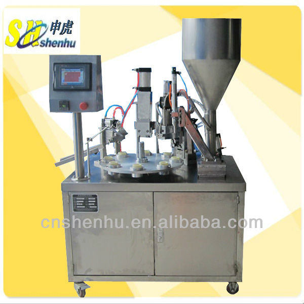 semi-automatic tube filling and sealing machine