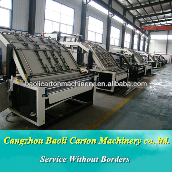 semi automatic vacuum adsorption corrugated paperboard laminating machine, corrugated paper laminator