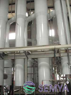 Sewage treatment falling film evaporator