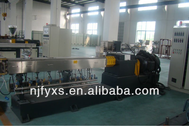 SHJ-75B co-rotating parallel twin screw extruder for caco3 filler masterbatch