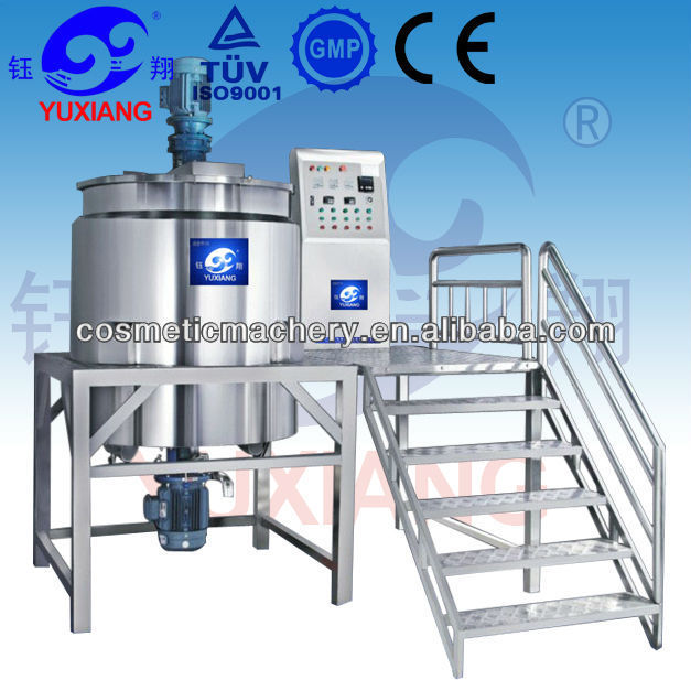 Single pot viscous liquid soap mixer making machine