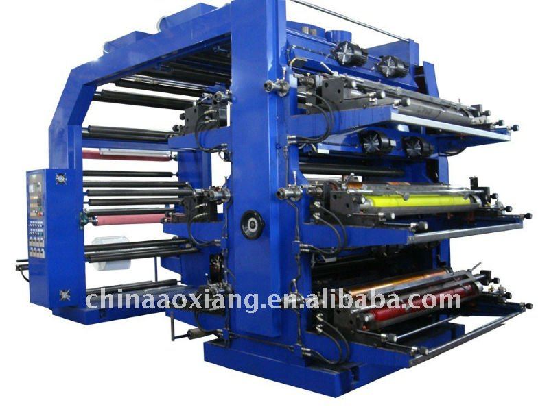 six colour flexographic printing machine