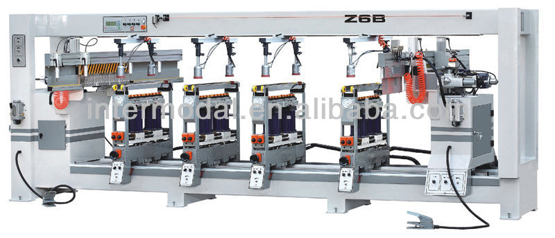 Six lines boring machine