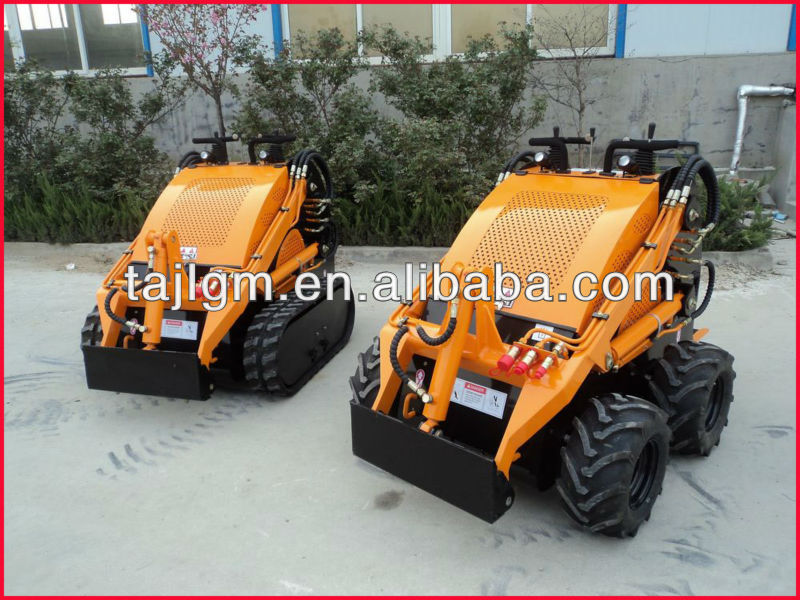 skid steer wheel loader,with USA Briggs&Stratton petrol engine/Chinese diesel engine, bucket,fork shovel,mower,snow blower,etc