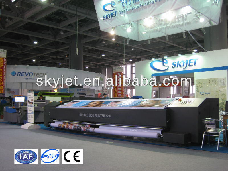 Skyjet Synchro Double Side Solvent printer(3.3m, 8heads,4colors)