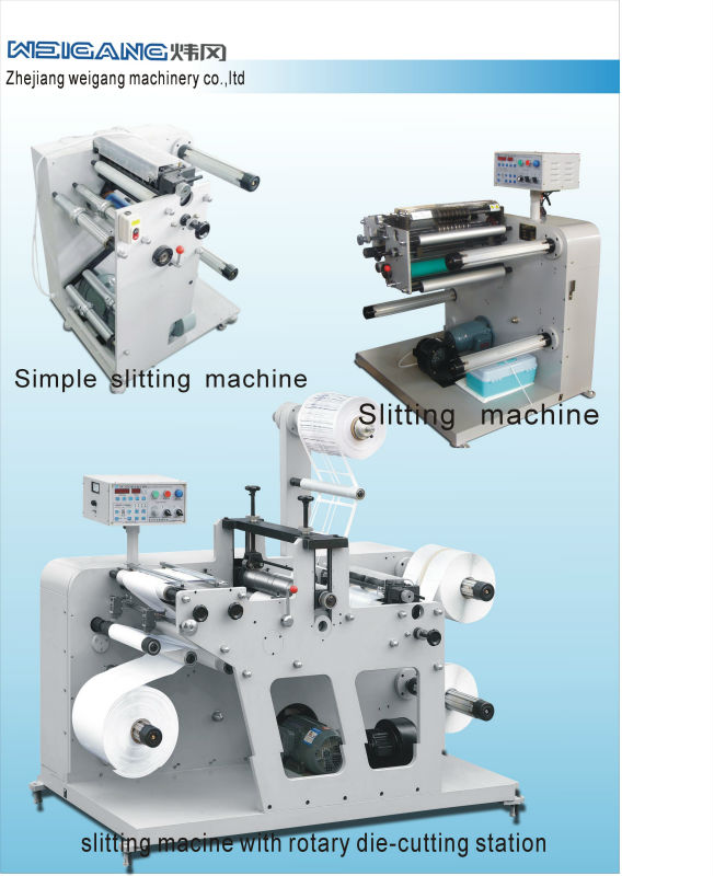 Slitting machine with rotary die-cutting station