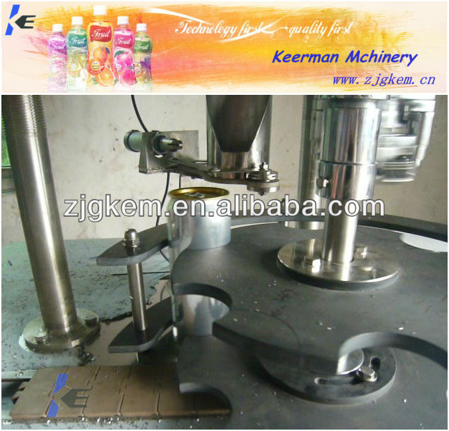 Small scale juice,milk,beverage can seamer machine