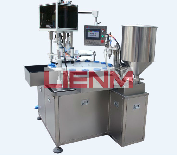 small volume rotary filling and sealing machine