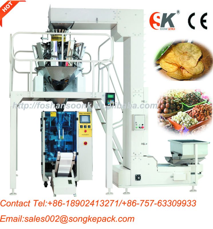 snack prawn crackers automatic packing machine