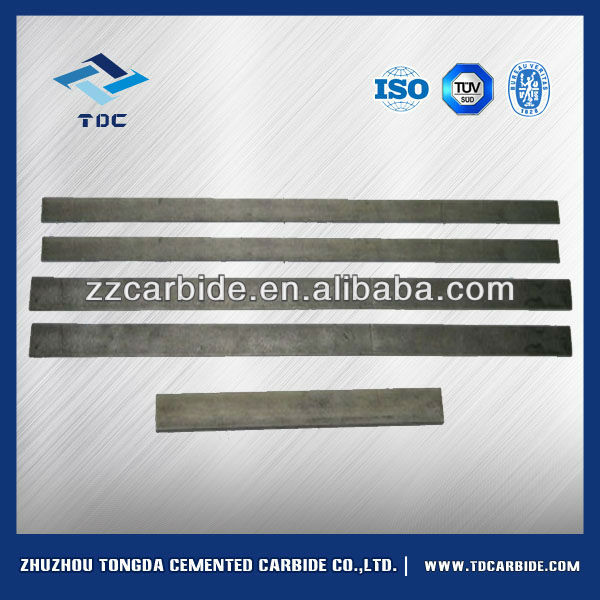 Solid tungsten carbide strips for wood working,metal working,and stone working