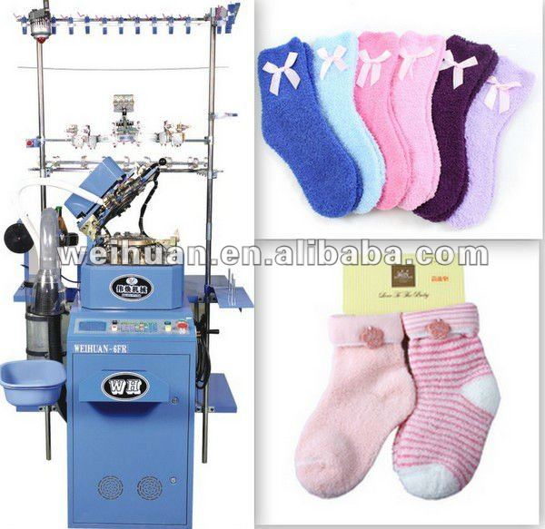 special-made automatic sock knitting machine for making feather yarn socks(WH-6F-C2)(4.5 inch)