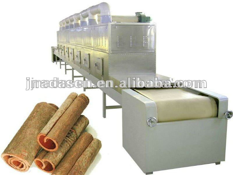 Spice and condiment microwave drying and sterilizer machine