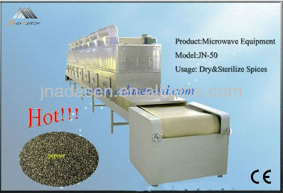 Spice and condiment microwave drying and sterilizer machine
