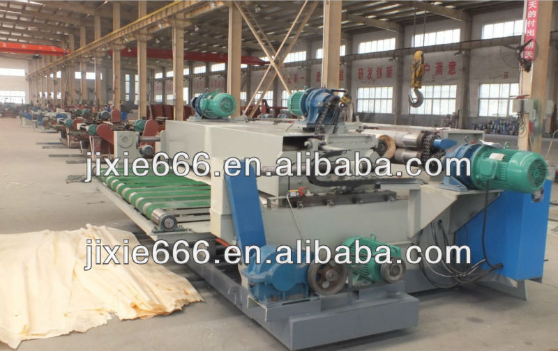 spindle less veneer peeling and cutting machine