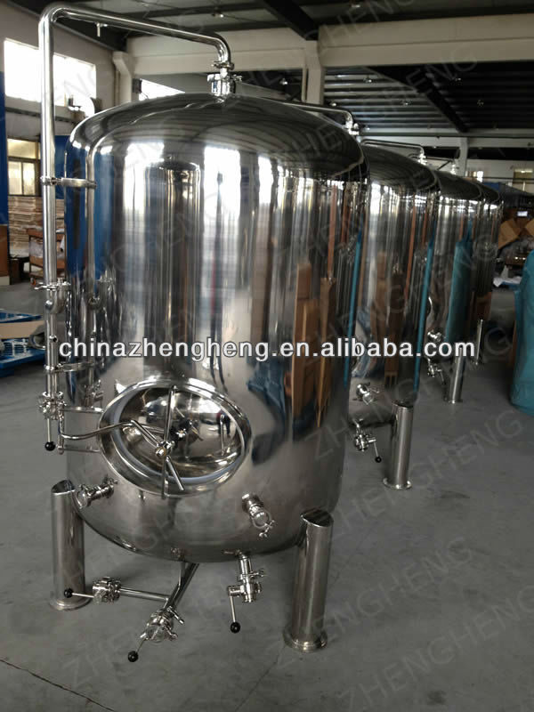 Stainless steel beer equipment tank with manhole,discharge ball valve