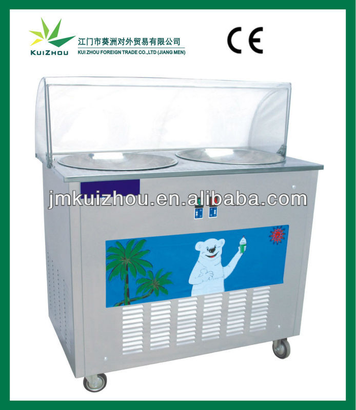 Stainless Steel Double Pot Stir Fried Ice Machine